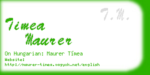 timea maurer business card